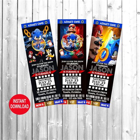 sonic 2 movie tickets.